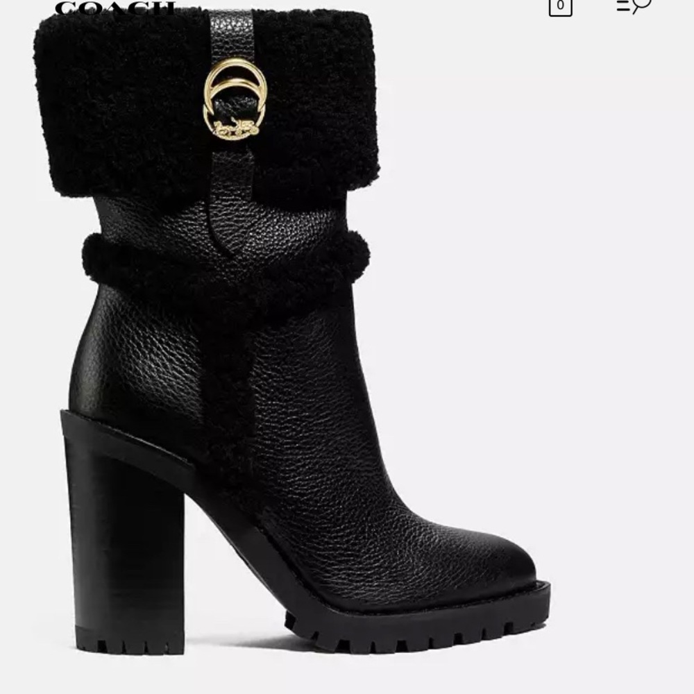 COACH NIB Harlie Bootie Black Size 7 - Picture 2 of 14